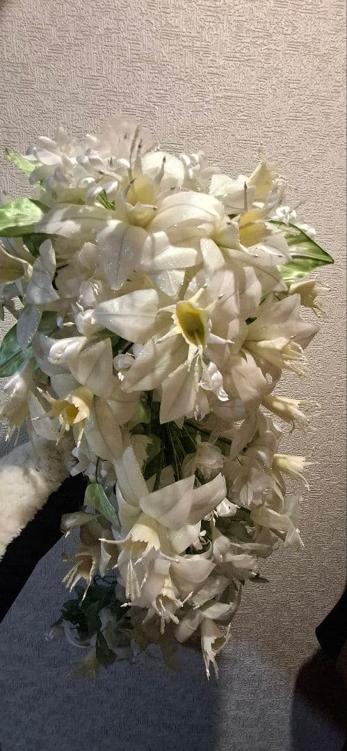 【おこわ】ユリ 結婚式 ブーケ 北川景子 ブライダル エレガント 花嫁