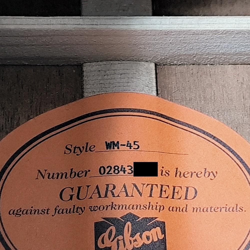 ギブソン アコースティックギター Gibson WM-45 2003年製 超レア