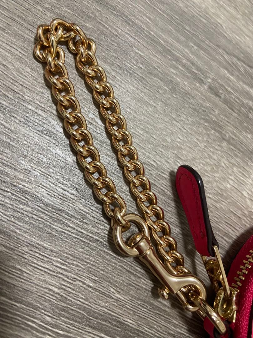 COACH ハート型チェーン付きケース カードケース ミニポーチ