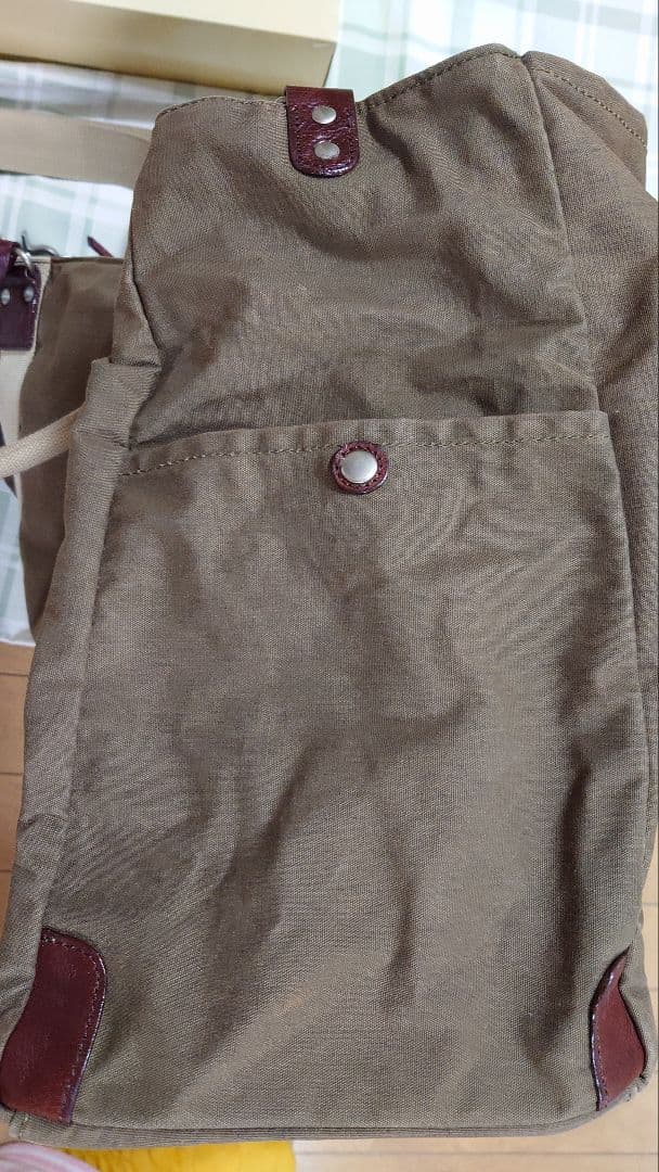 帆布工房　カーキ　キャンバス ボストンバッグ