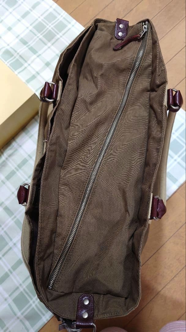 帆布工房　カーキ　キャンバス ボストンバッグ