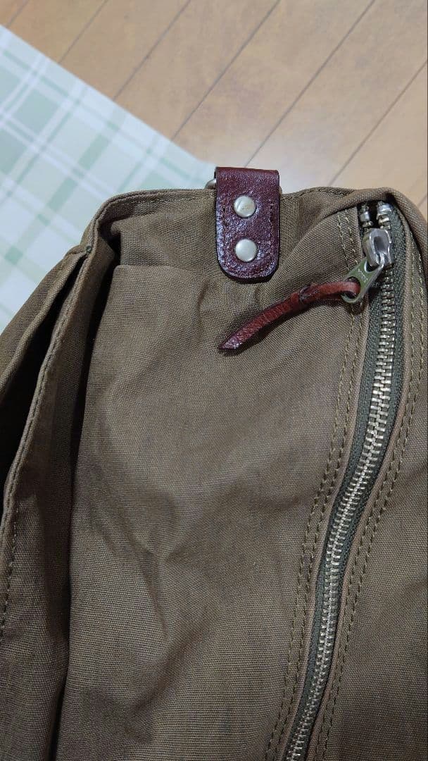 帆布工房　カーキ　キャンバス ボストンバッグ