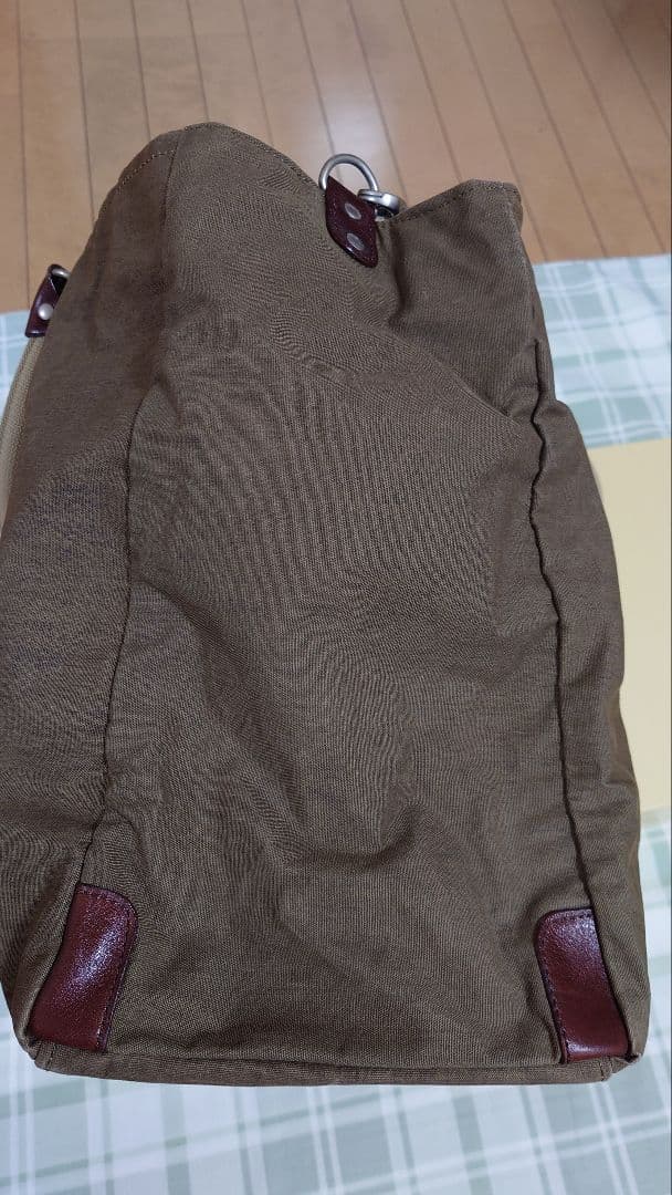 帆布工房　カーキ　キャンバス ボストンバッグ