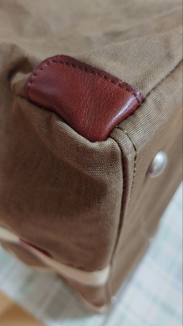 帆布工房　カーキ　キャンバス ボストンバッグ