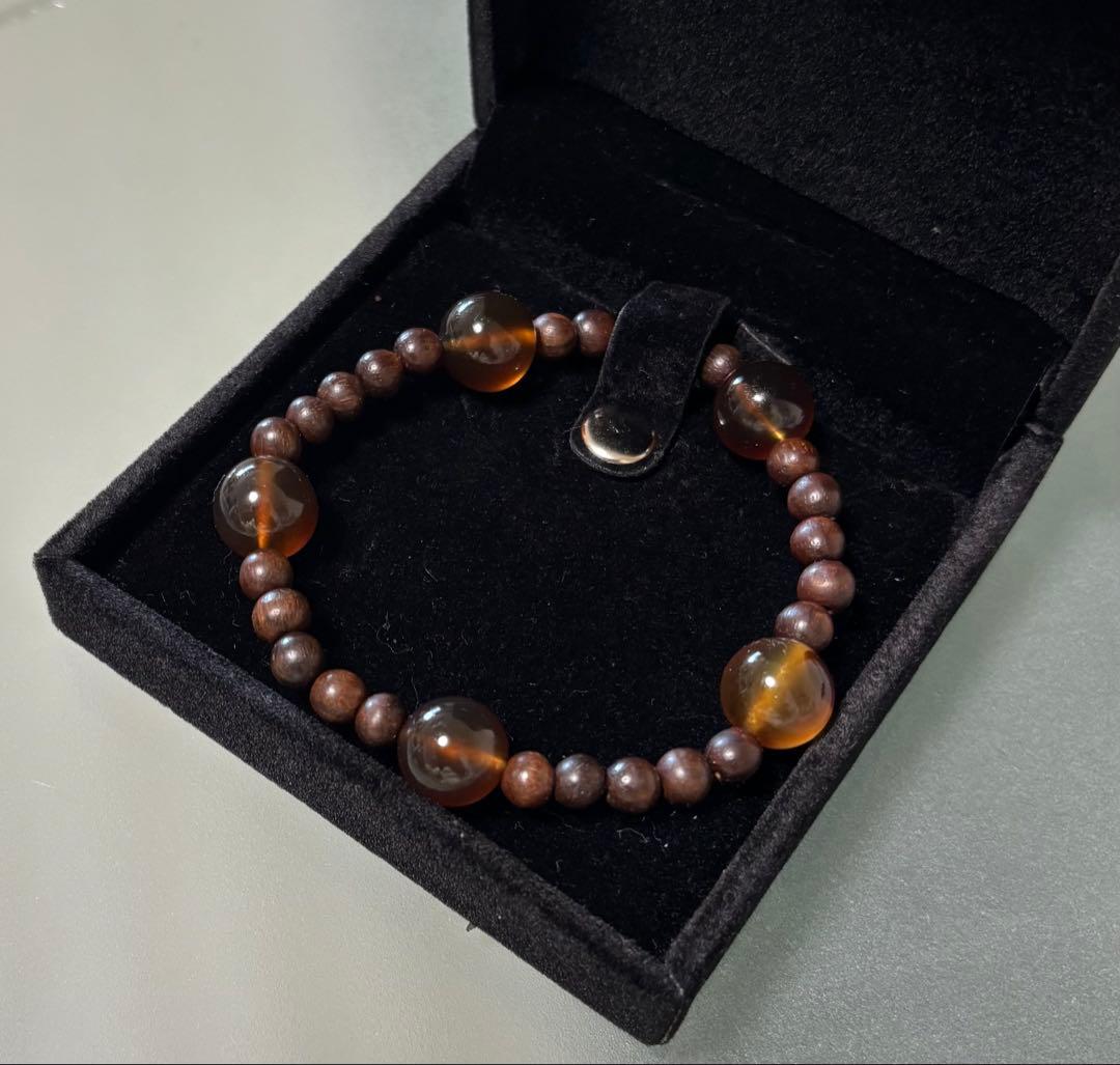 スマトラ ブルーアンバー & 沈香ブレスレット