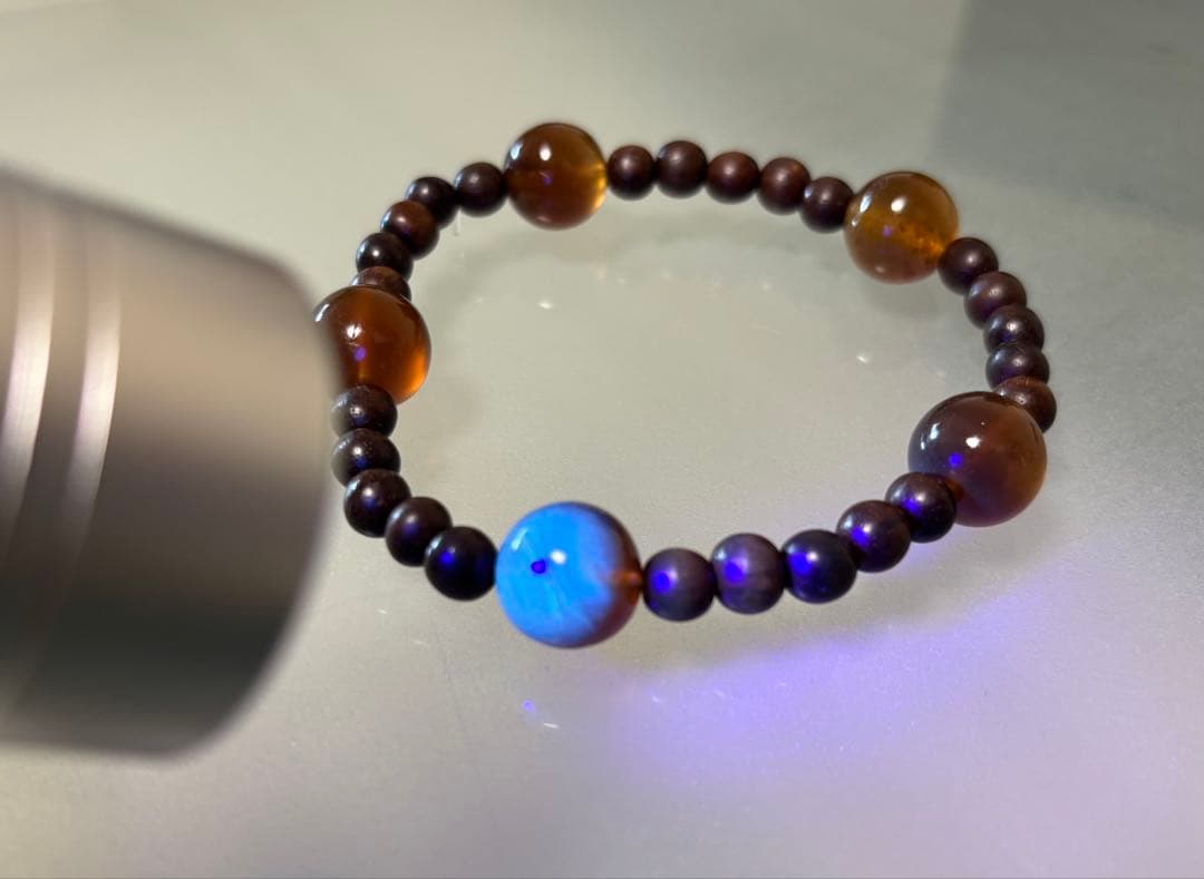 スマトラ ブルーアンバー & 沈香ブレスレット
