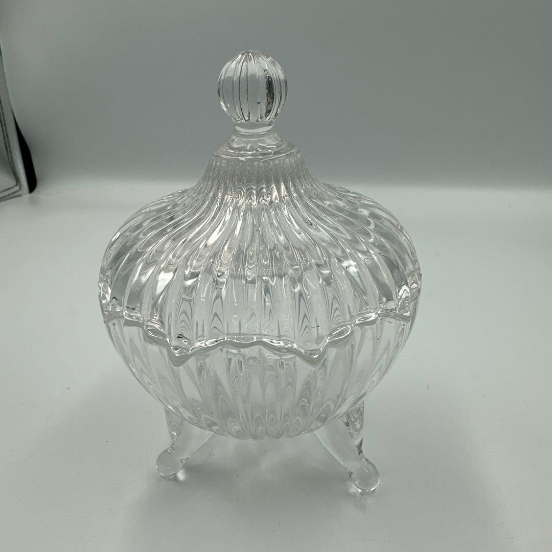 クリスタル調ガラスキャニスター4個セット