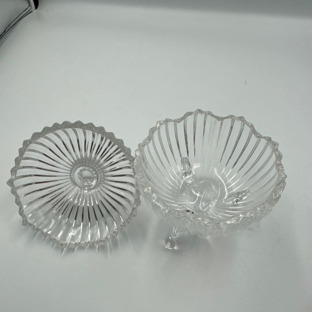 クリスタル調ガラスキャニスター4個セット