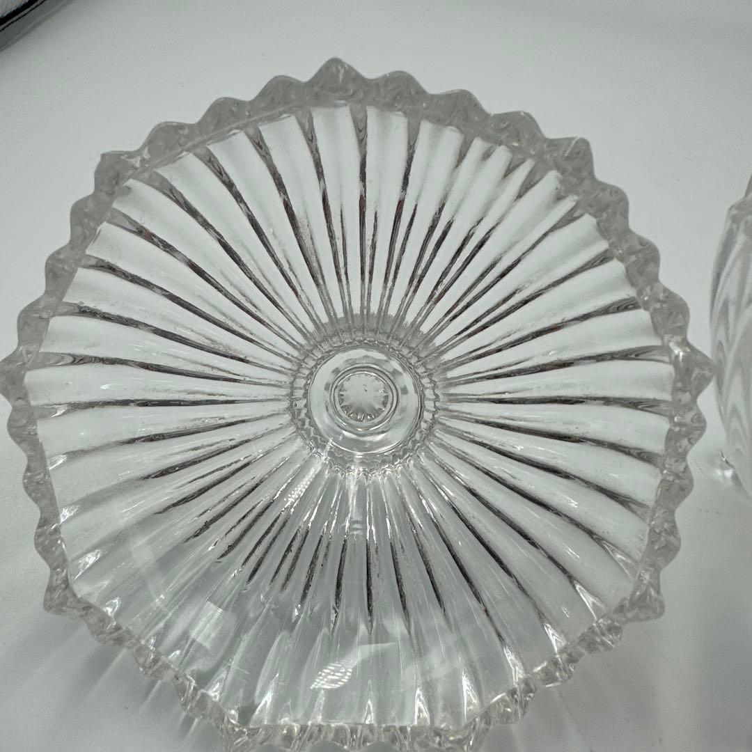 クリスタル調ガラスキャニスター4個セット