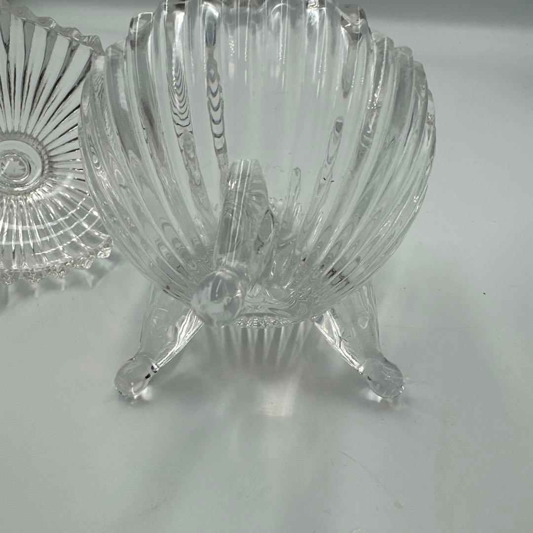 クリスタル調ガラスキャニスター4個セット