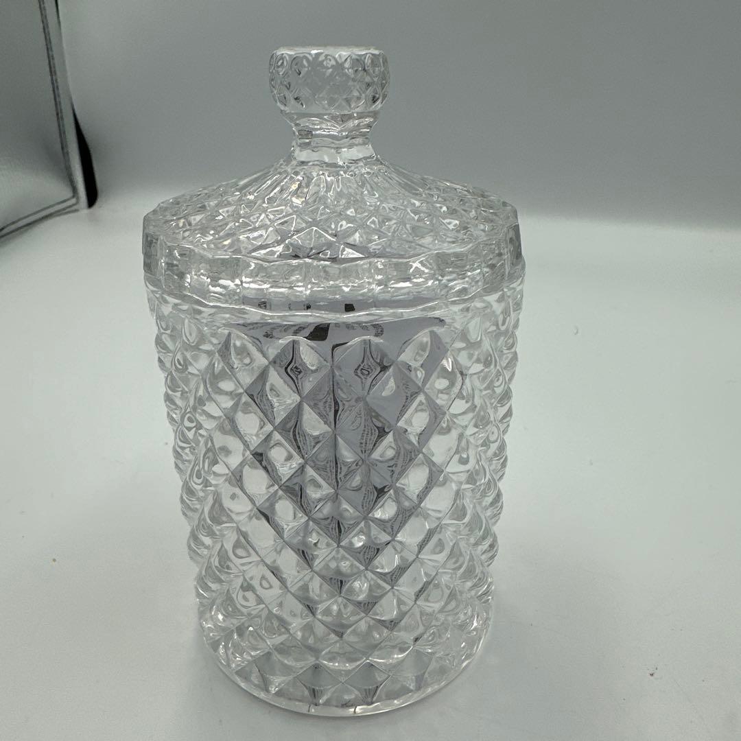 クリスタル調ガラスキャニスター4個セット