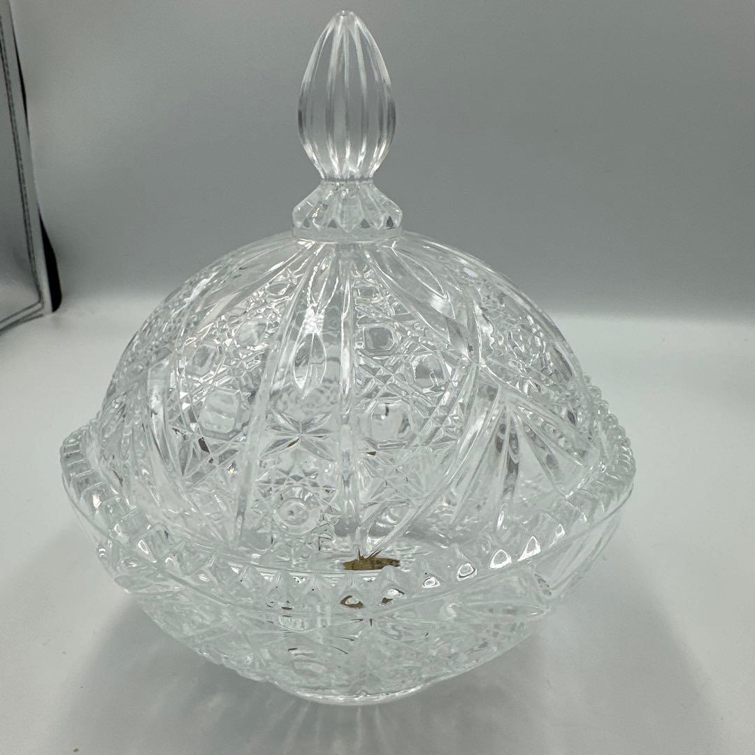 クリスタル調ガラスキャニスター4個セット