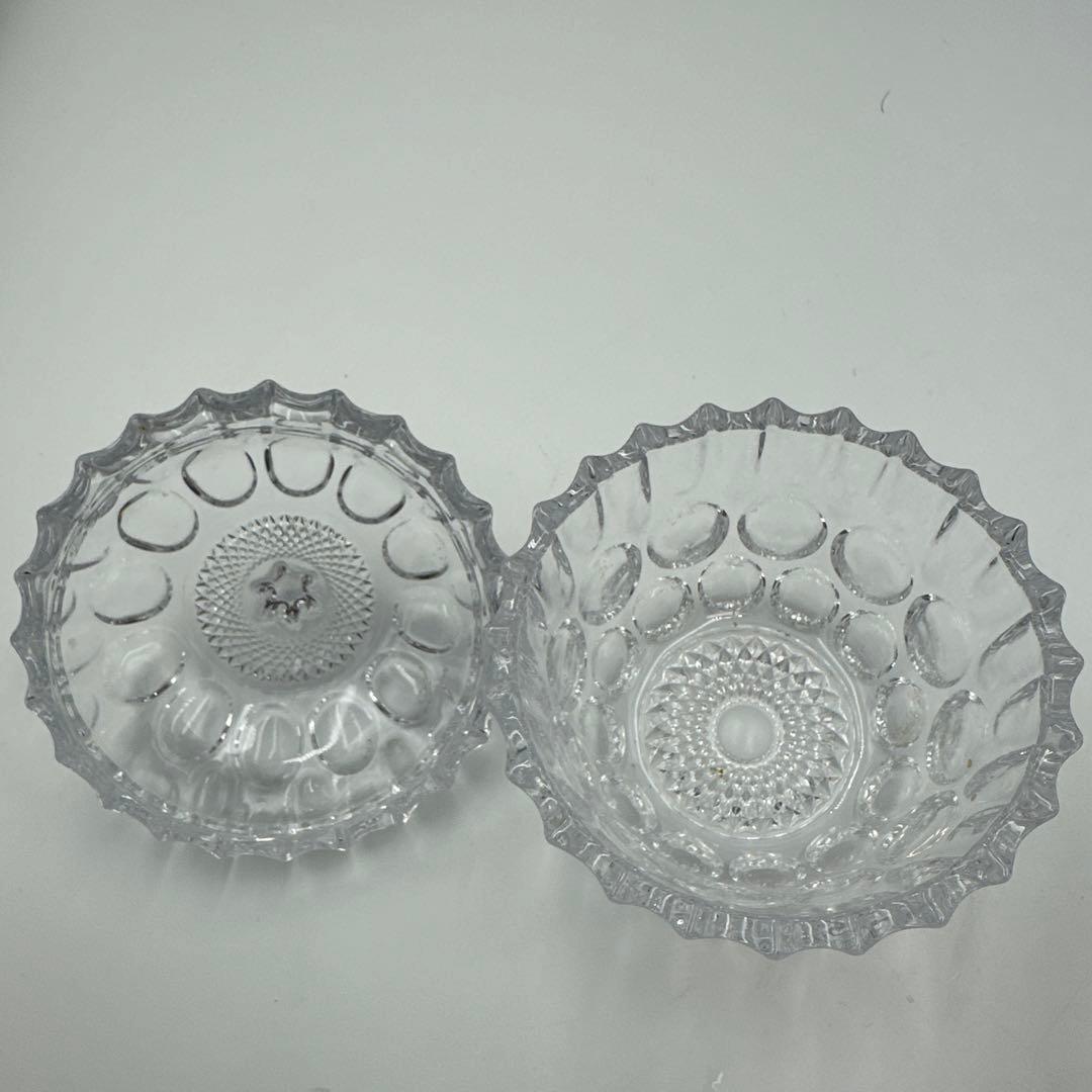 クリスタル調ガラスキャニスター4個セット