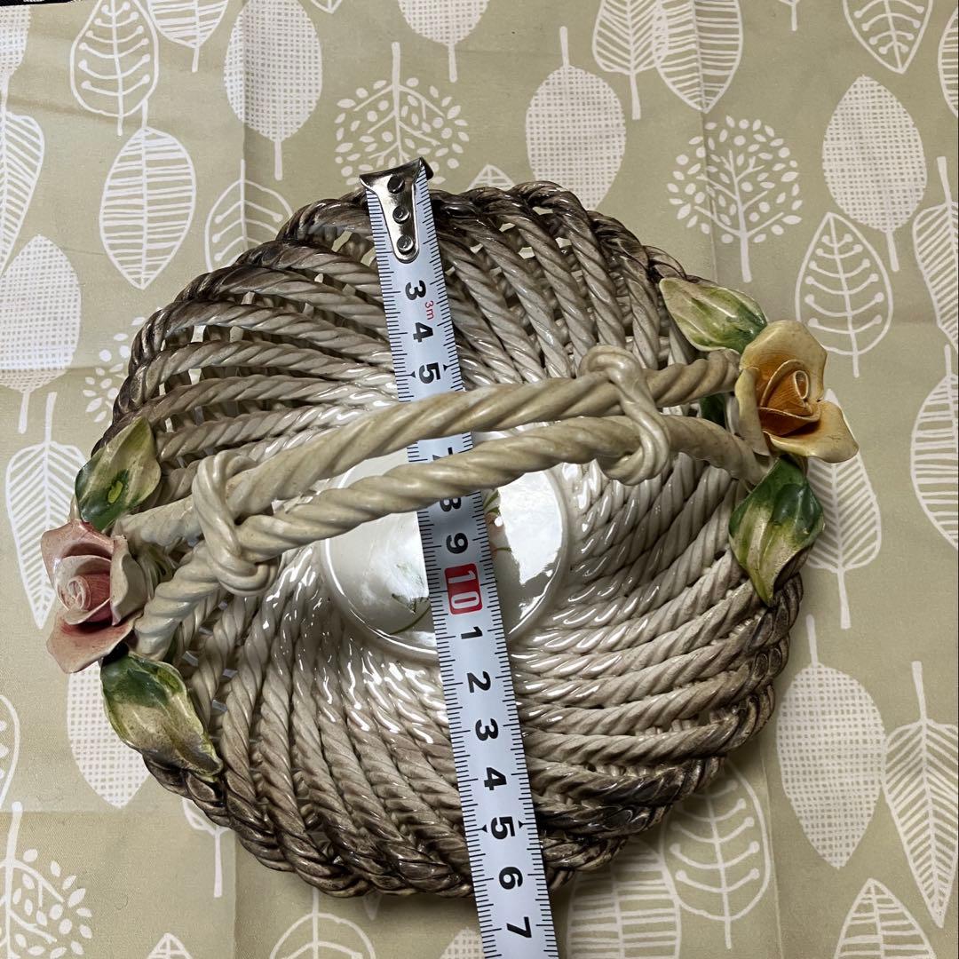 「De Fonte」陶器製 イタリア アンティーク花かご