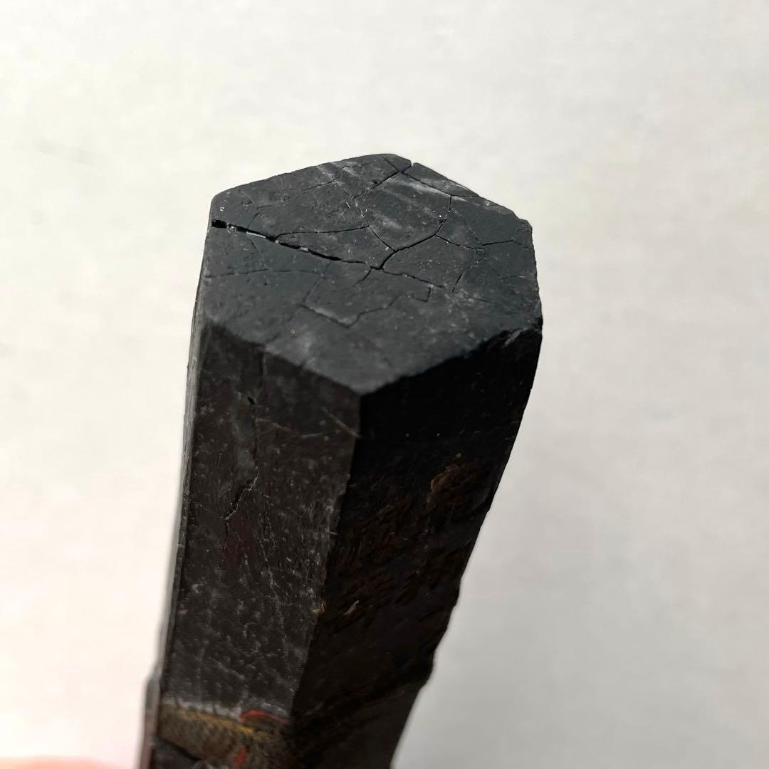 書道具　中国古墨　査二妙　龍翔鳳舞　　92g 時代墨　訳あり