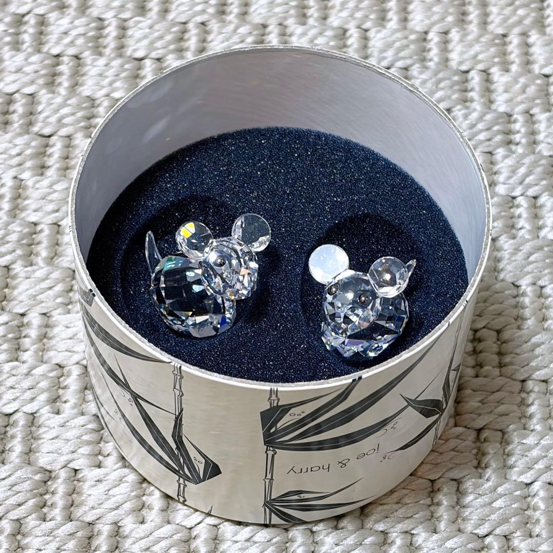 【美品】スワロフスキー『Jo & Harry』　クリスタル　オブジェ　ネズミ