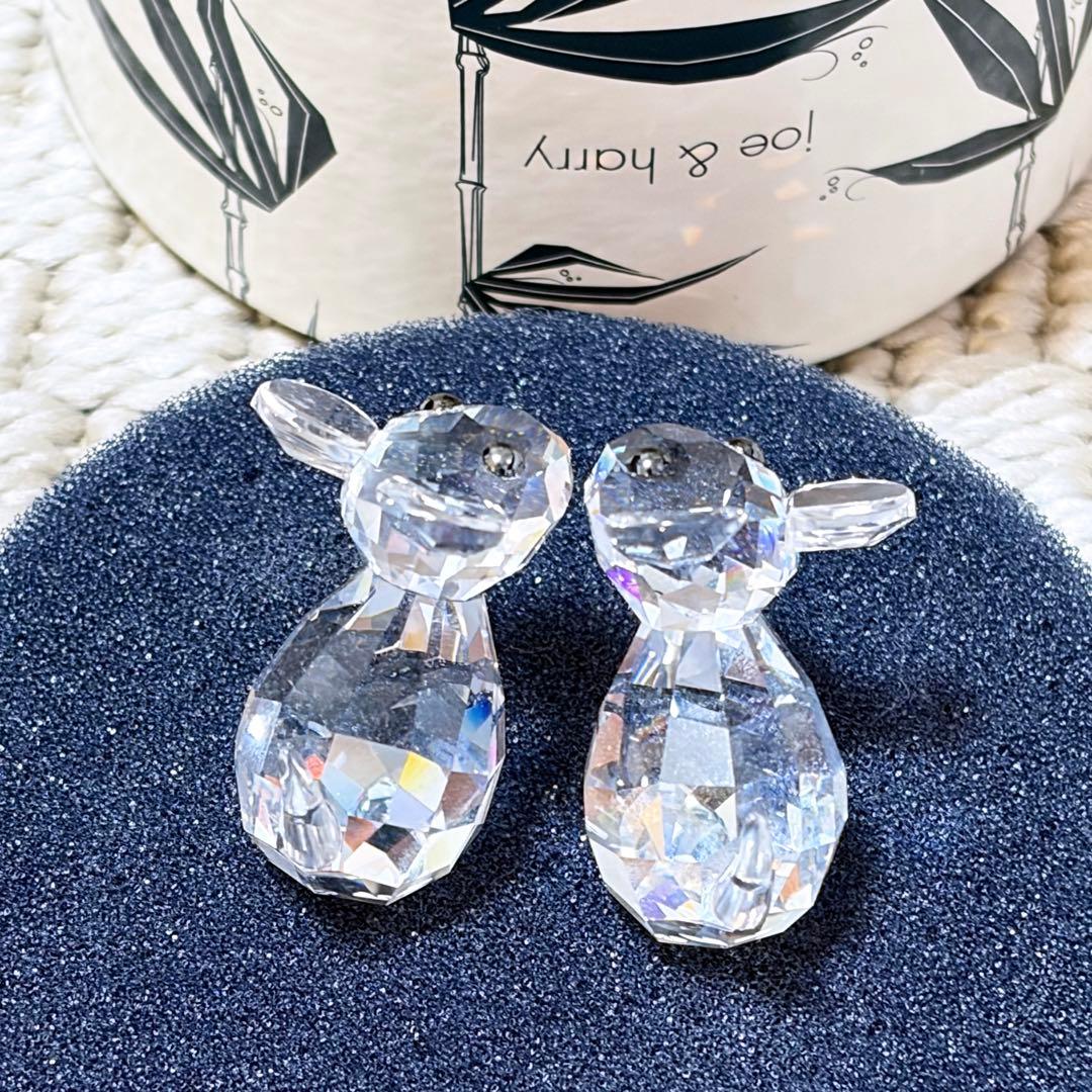 【美品】スワロフスキー『Jo & Harry』　クリスタル　オブジェ　ネズミ