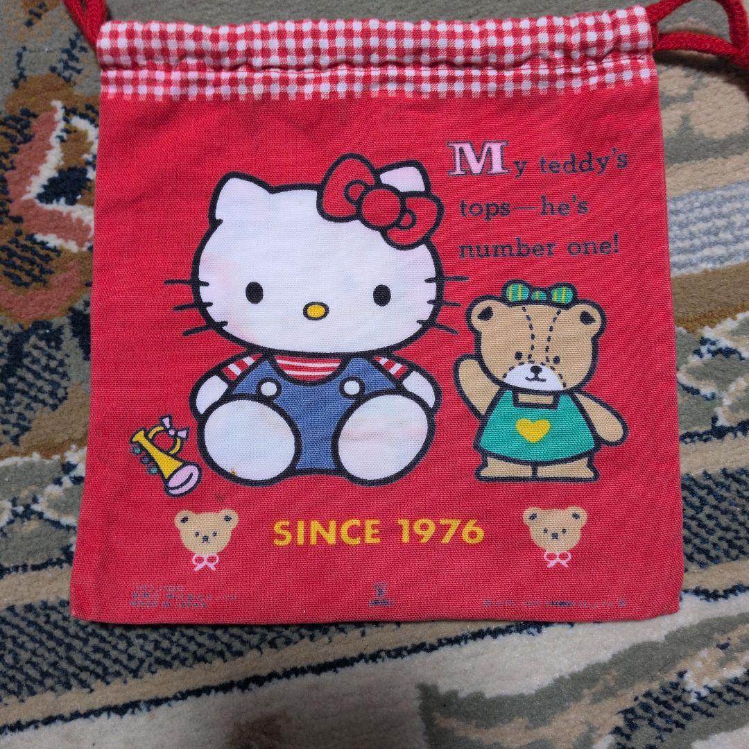ハローキティ 巾着袋 赤
