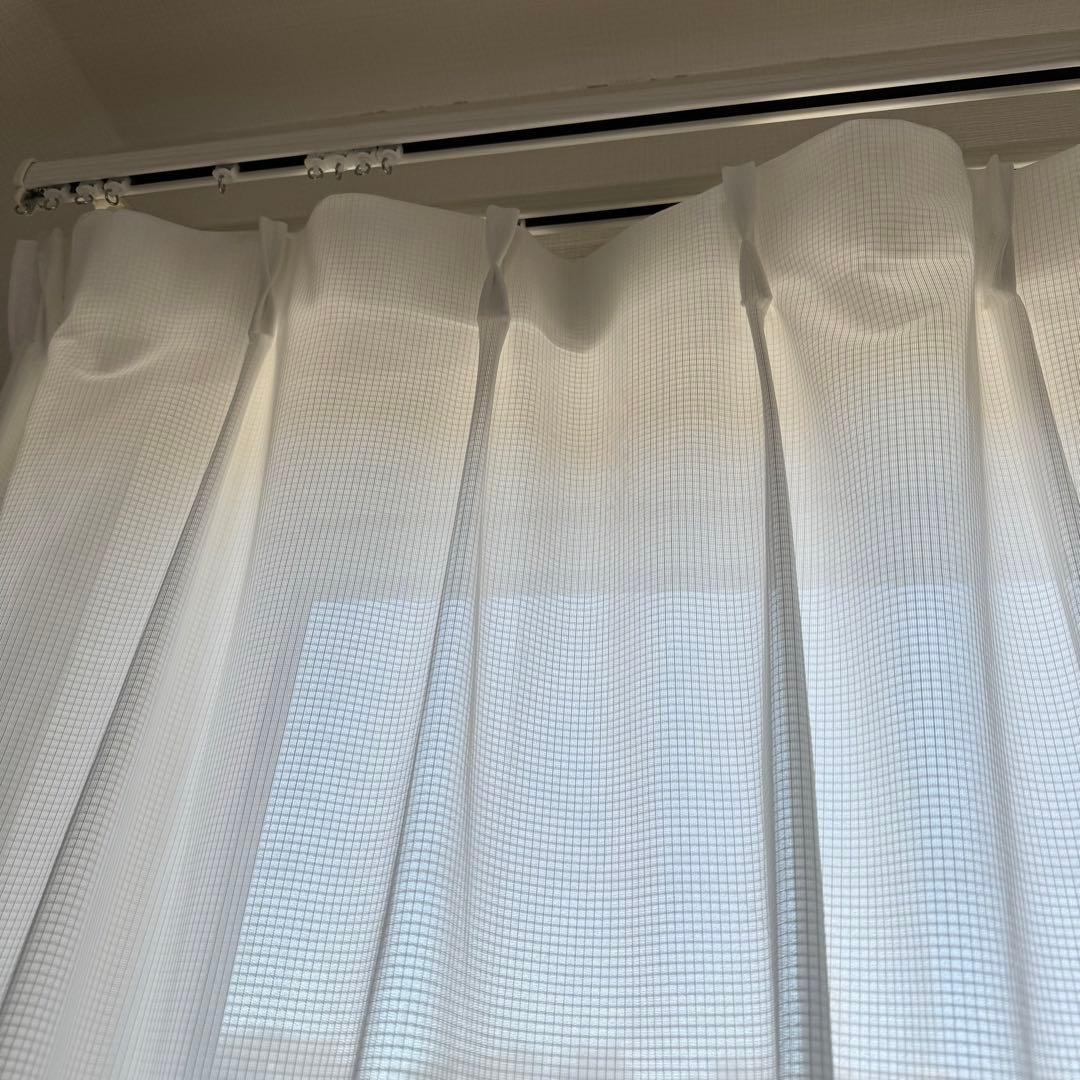 ニトリ ドレープカーテン レースカーテン 各2枚セット 遮光2級 防炎