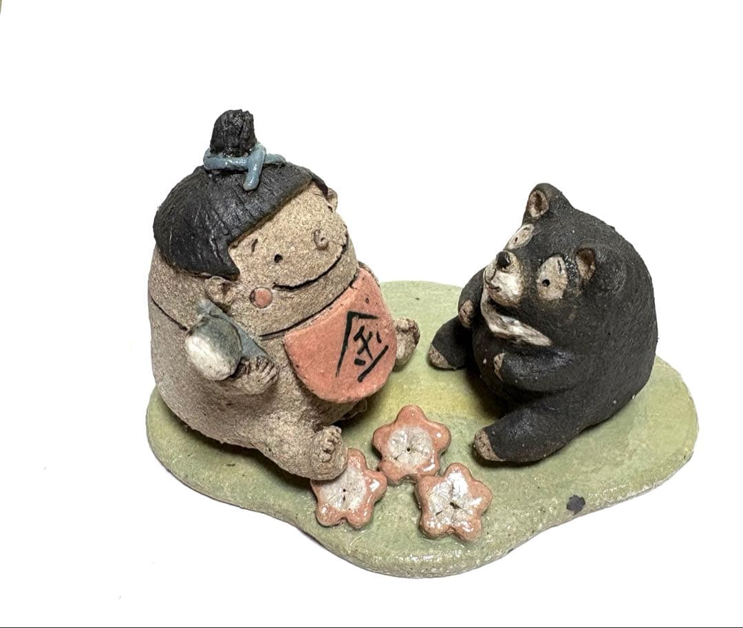 可愛い❤️金太郎と熊❤️縁起物、節句、陶器人形、置物、子供の日、作家