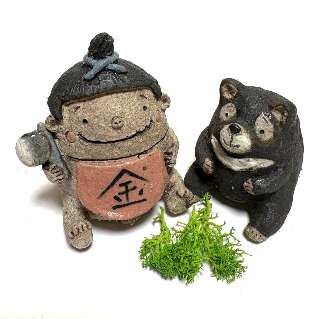 可愛い❤️金太郎と熊❤️縁起物、節句、陶器人形、置物、子供の日、作家