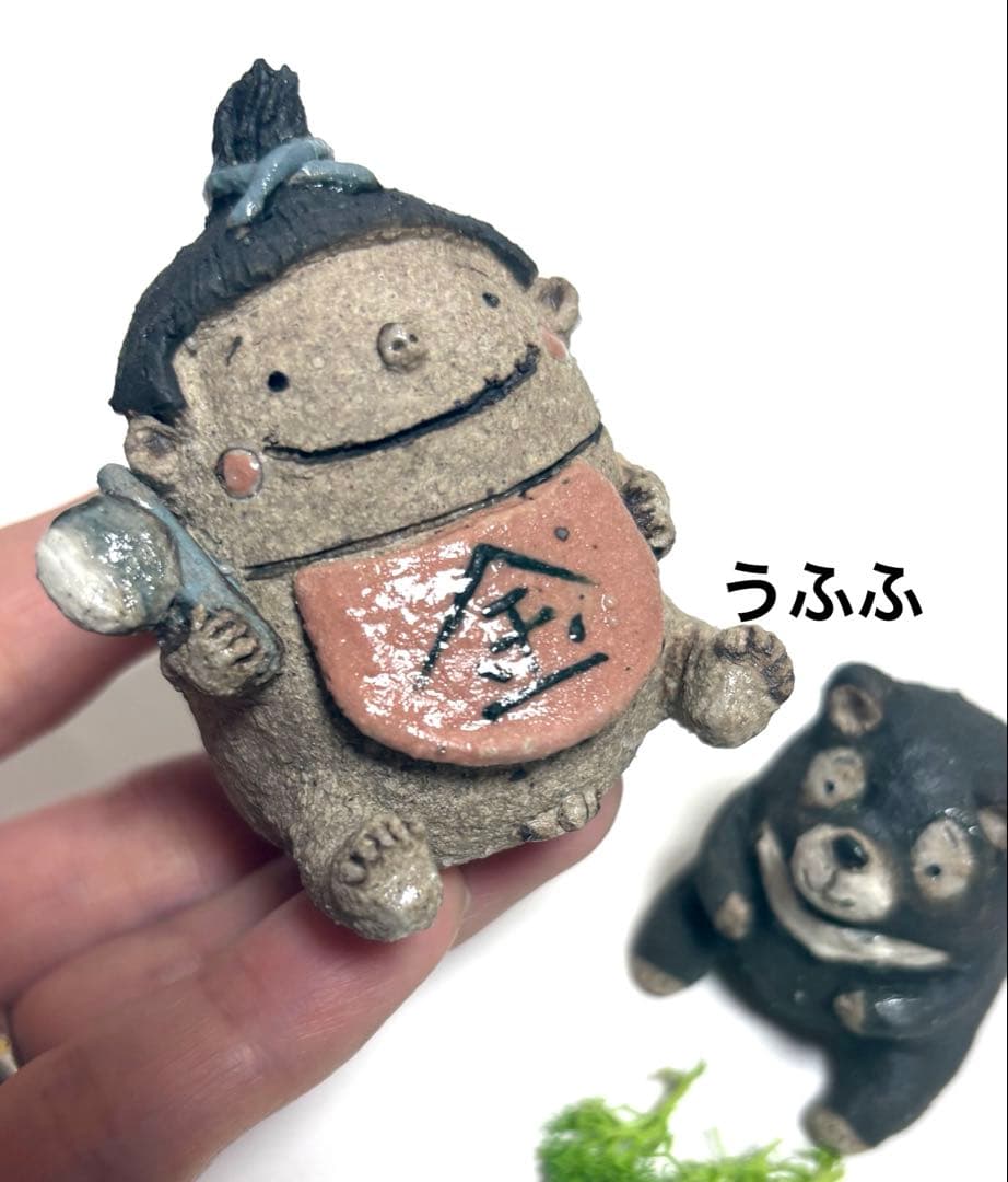 可愛い❤️金太郎と熊❤️縁起物、節句、陶器人形、置物、子供の日、作家