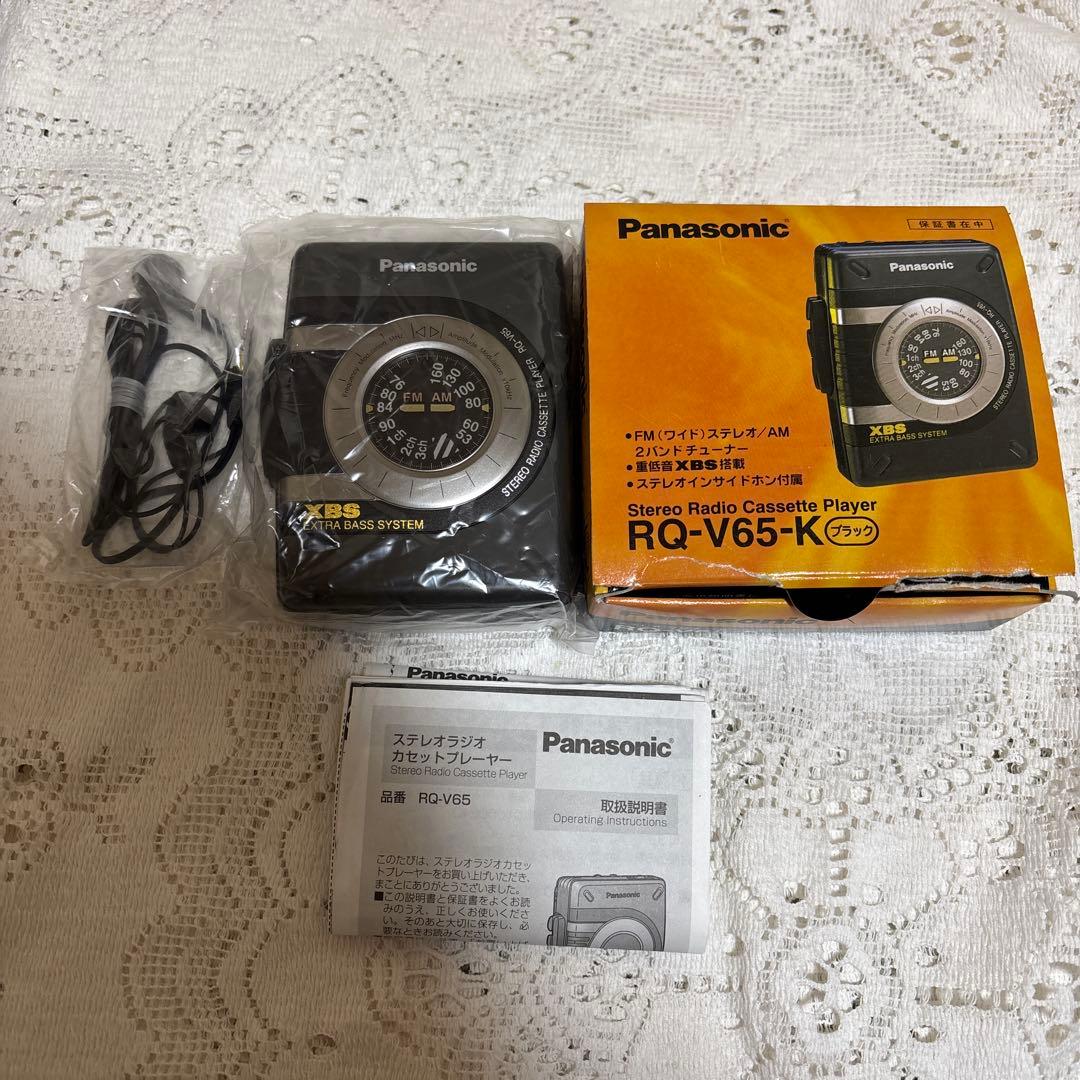【未使用品】Panasonic ラジオ付きカセット プレーヤー RQ-V65-K