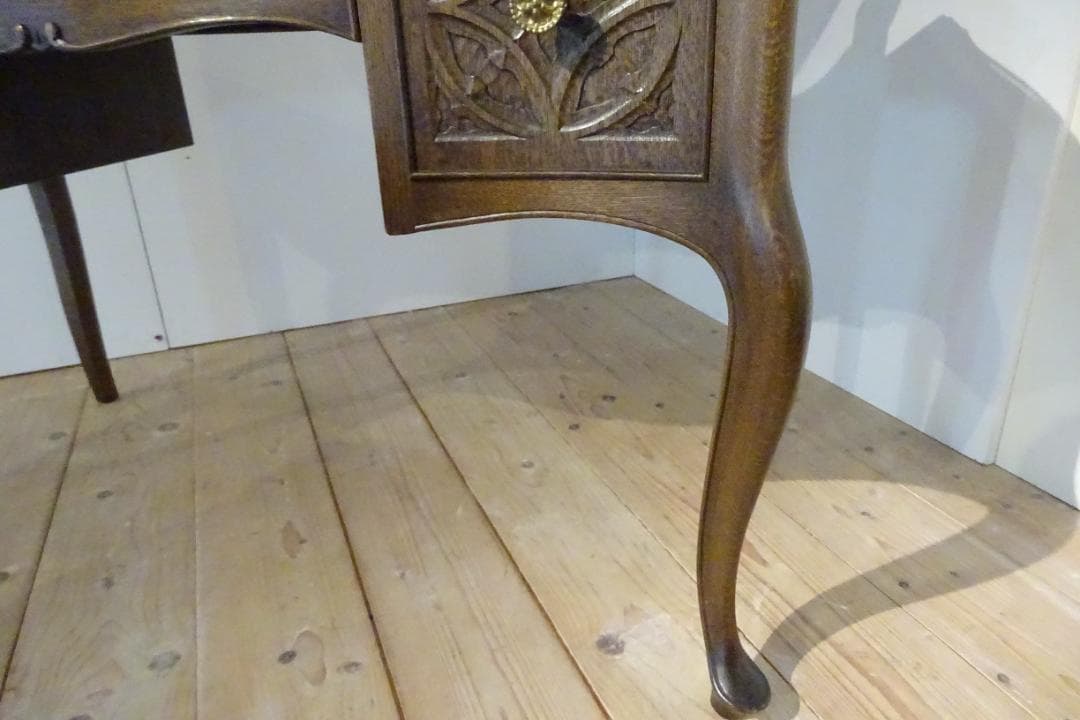 神戸洋家具　アンティーク　ドレッサー　鏡台　オーク材　美品