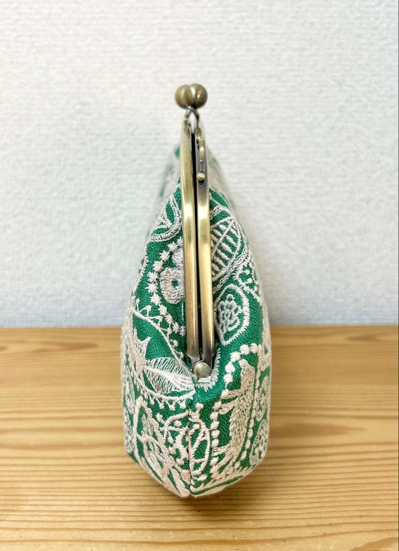 ハンドメイド がま口 バッグ ポーチ jungle relief ミナペルホネン