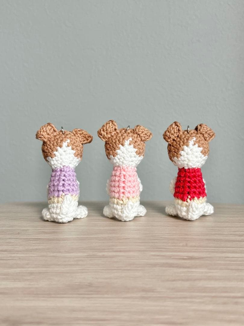 ジャックラッセルテリア 5匹セット ◆ あみぐるみ