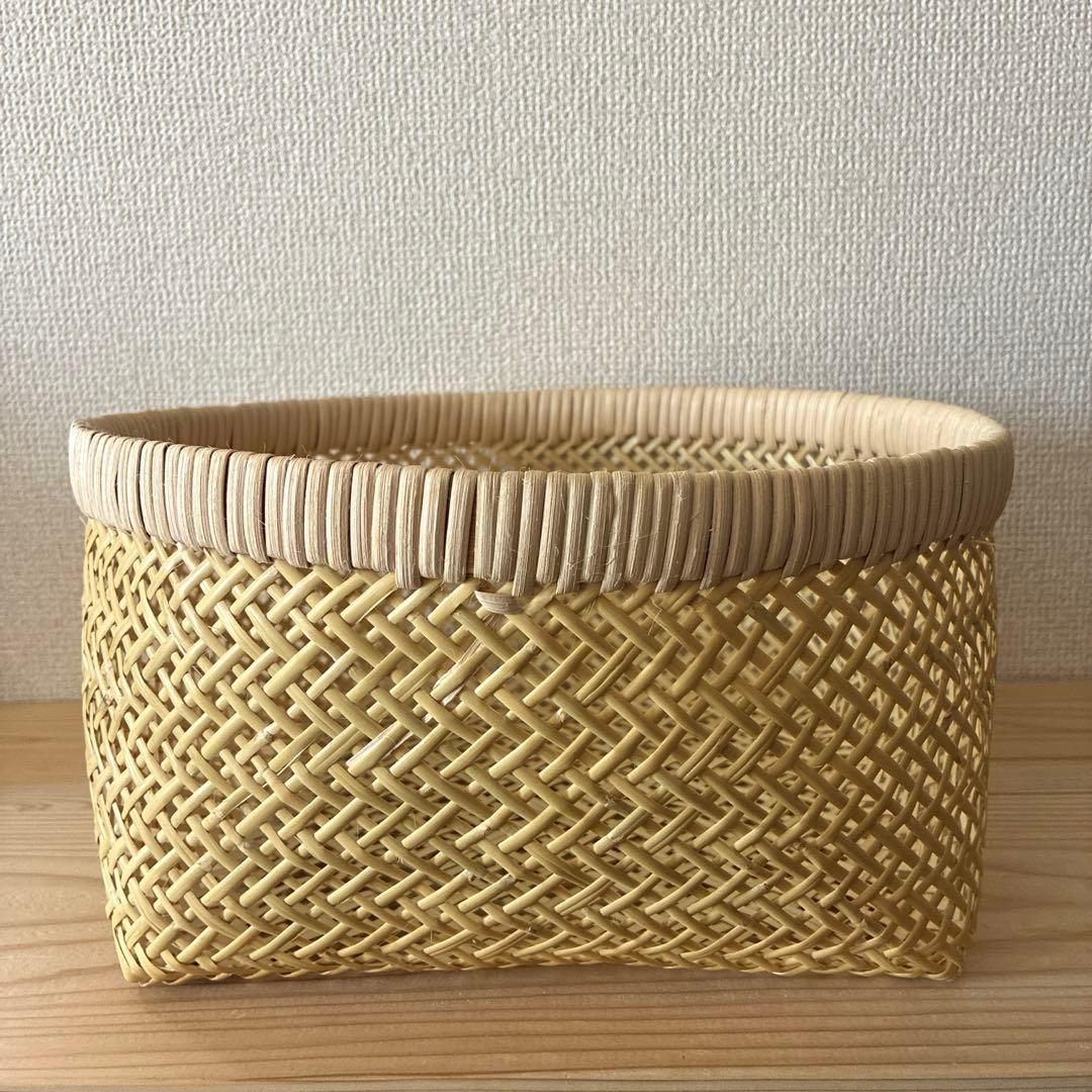 岩手県 鳥越竹細工 すず竹 灰通し