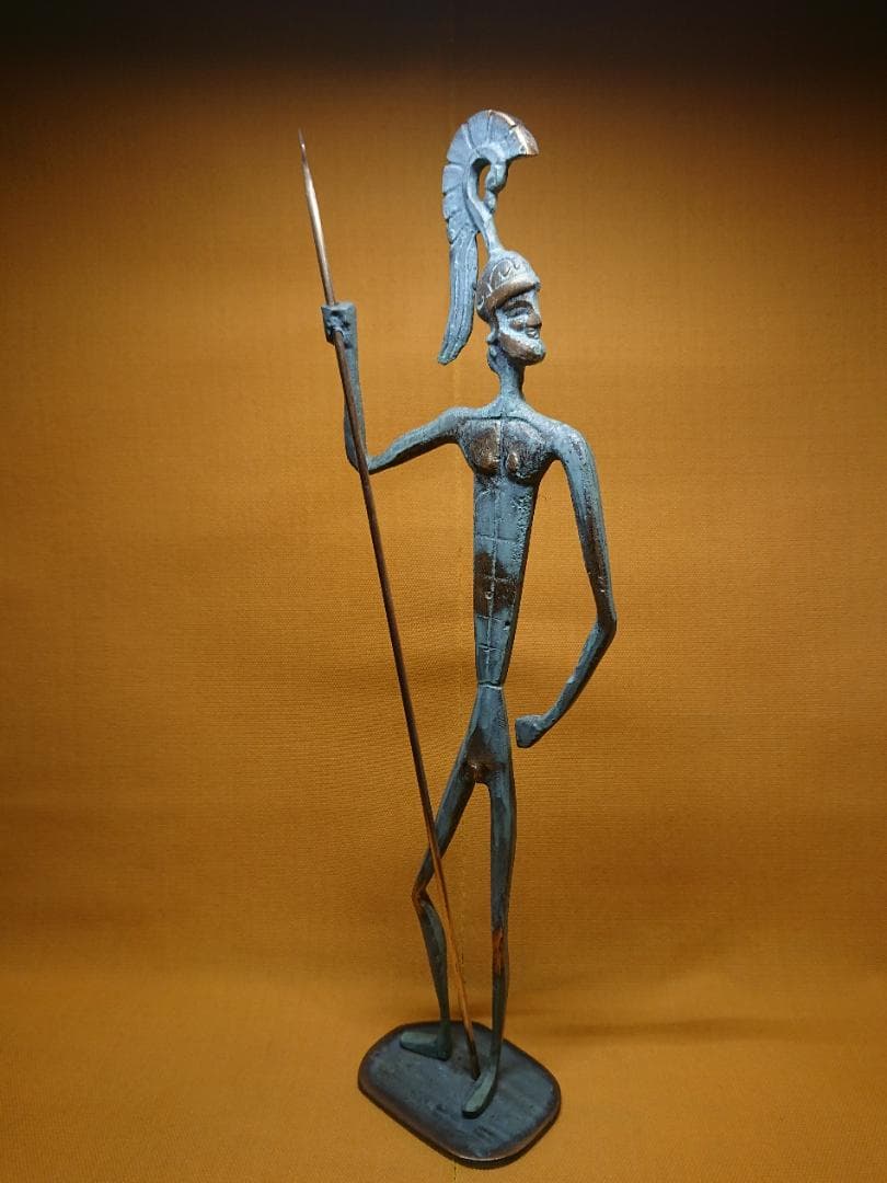 人形　戦士　銅製　ヨーロッパ　置物　インテリア　工芸品　美術品　A1703