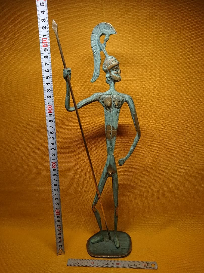 人形　戦士　銅製　ヨーロッパ　置物　インテリア　工芸品　美術品　A1703
