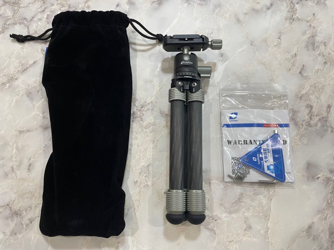 Leofoto MT-02Pro+LH-22 ブラック三脚雲台セットカーボンミニ