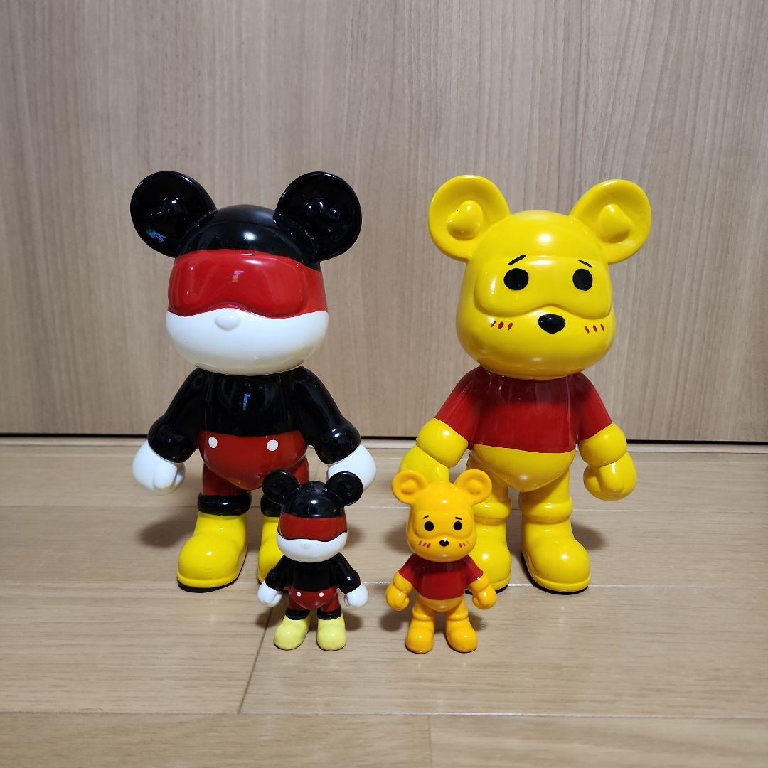 流体アート 4体セットで！くまさんとネズミさんモチーフ