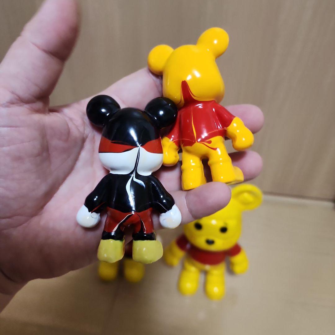 流体アート 4体セットで！くまさんとネズミさんモチーフ