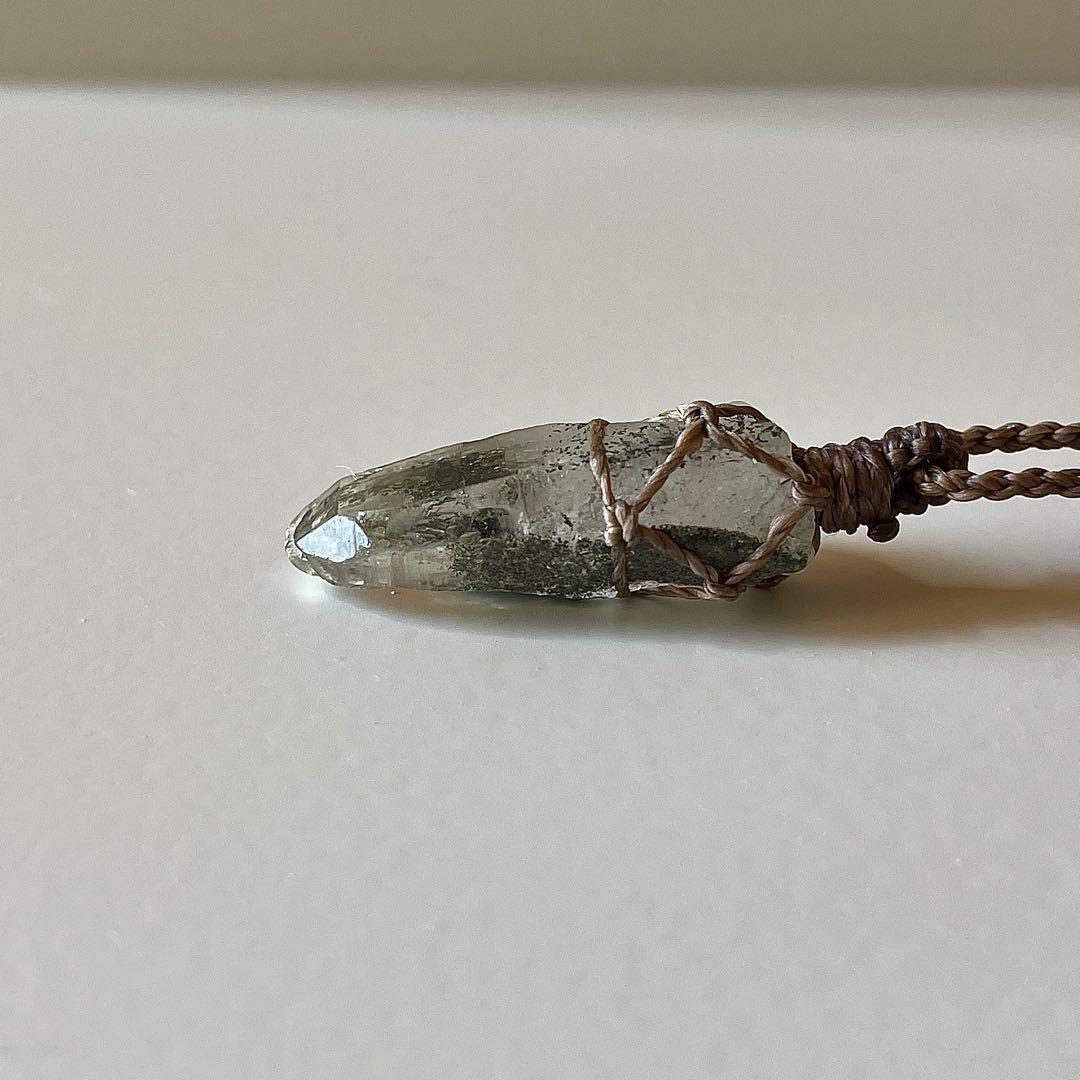 ヒマラヤ水晶 ガネッシュヒマール ＊ マクラメペンダント ネックレス 41