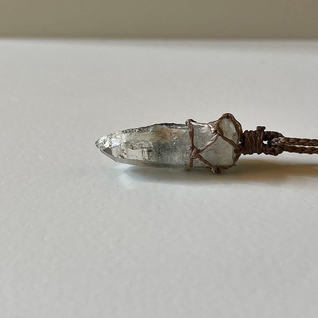 ヒマラヤ水晶 ガネッシュヒマール ＊ マクラメペンダント ネックレス 41