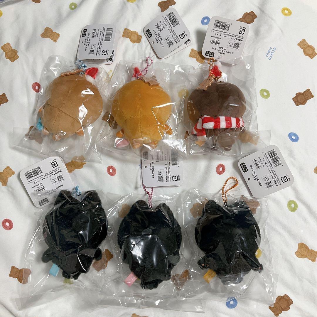 【国内正規品】ちいかわ 黒猫 ジンジャーマン マスコット 6点セット