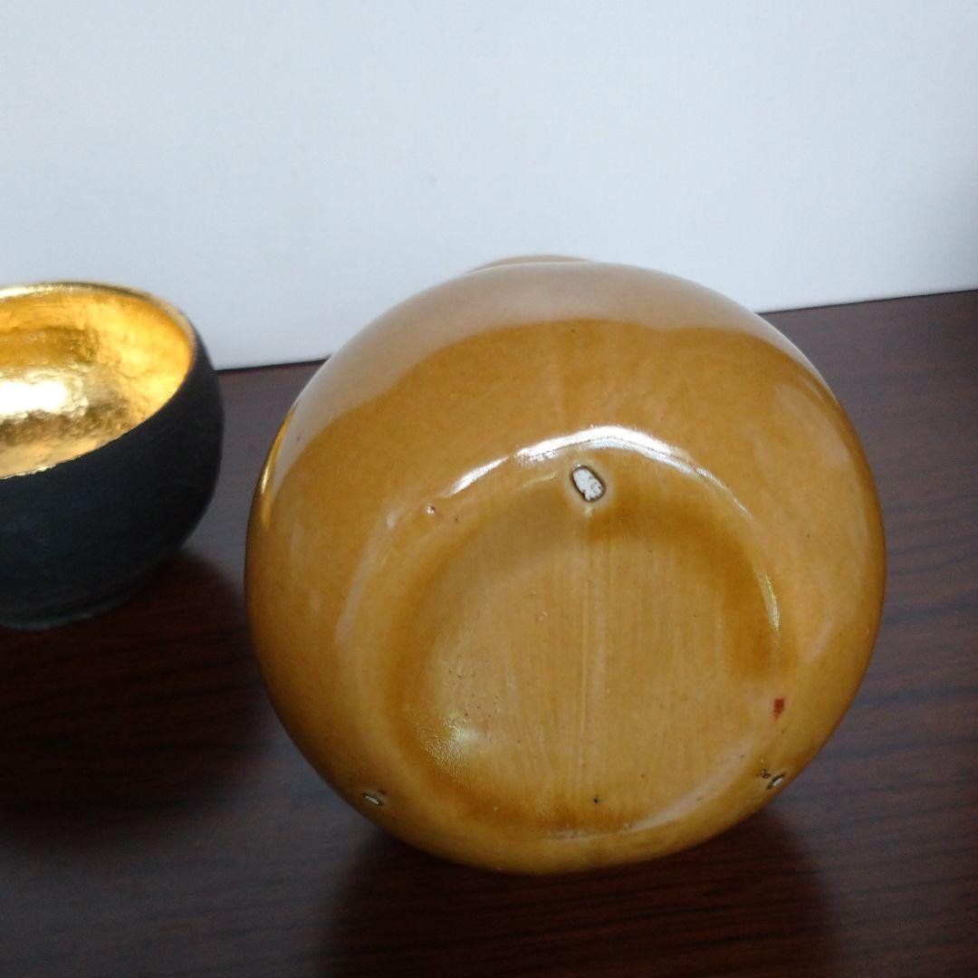 陶器の瓢箪徳利とぐい飲み