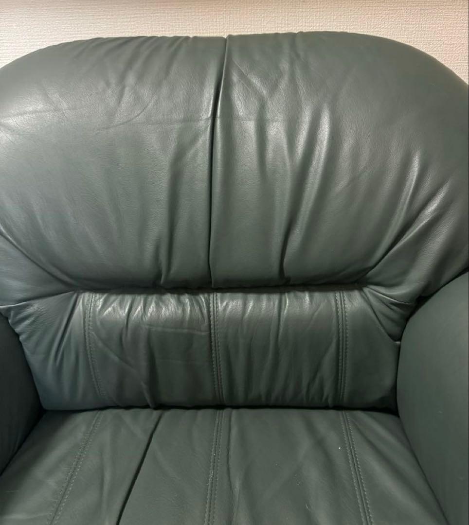 カリモク　チターノ　レザー1人掛けソファー