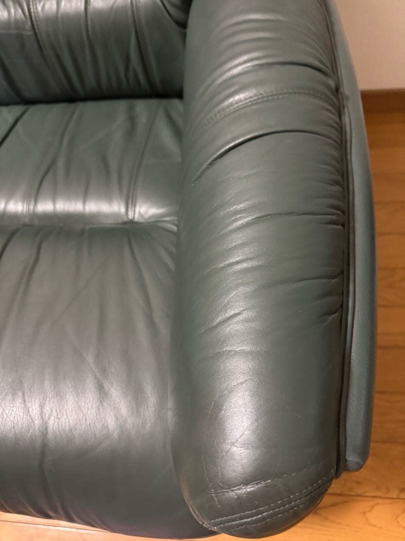 カリモク　チターノ　レザー1人掛けソファー
