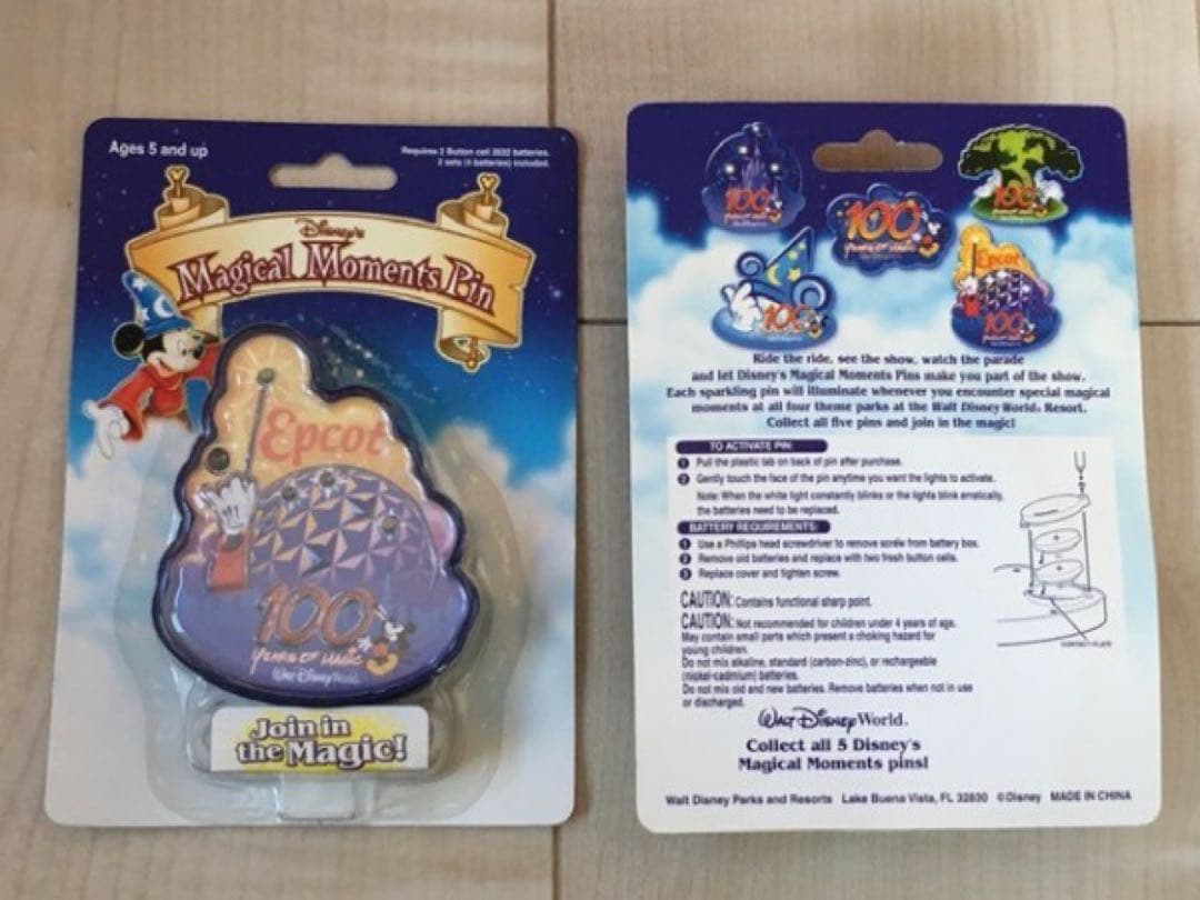 ウォルトディズニーワールド　ピンバッジ　ウォルト生誕100周年記念　5個セット