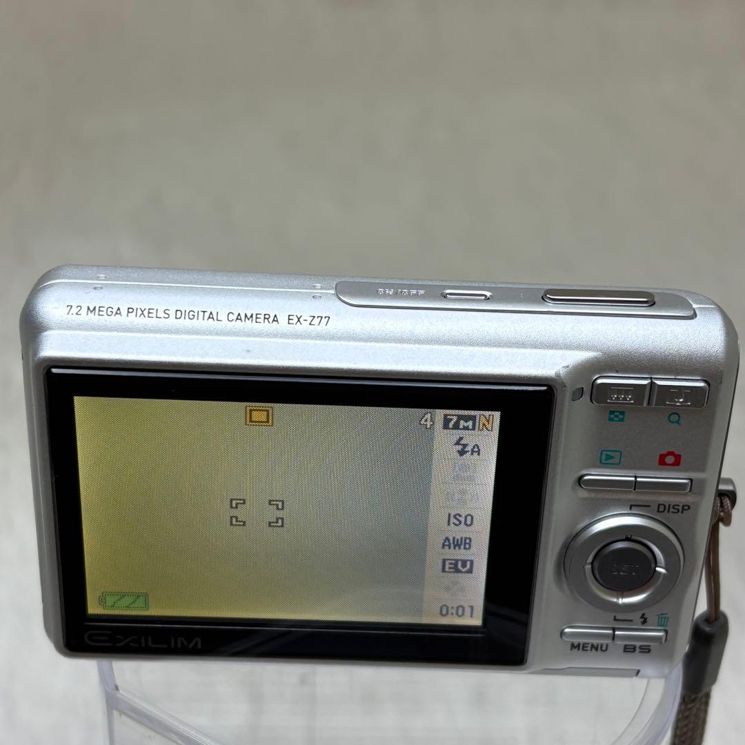 CASIO カメラ　エクシリム　EX-Z77 充電器　シルバー コンデジ　動作品