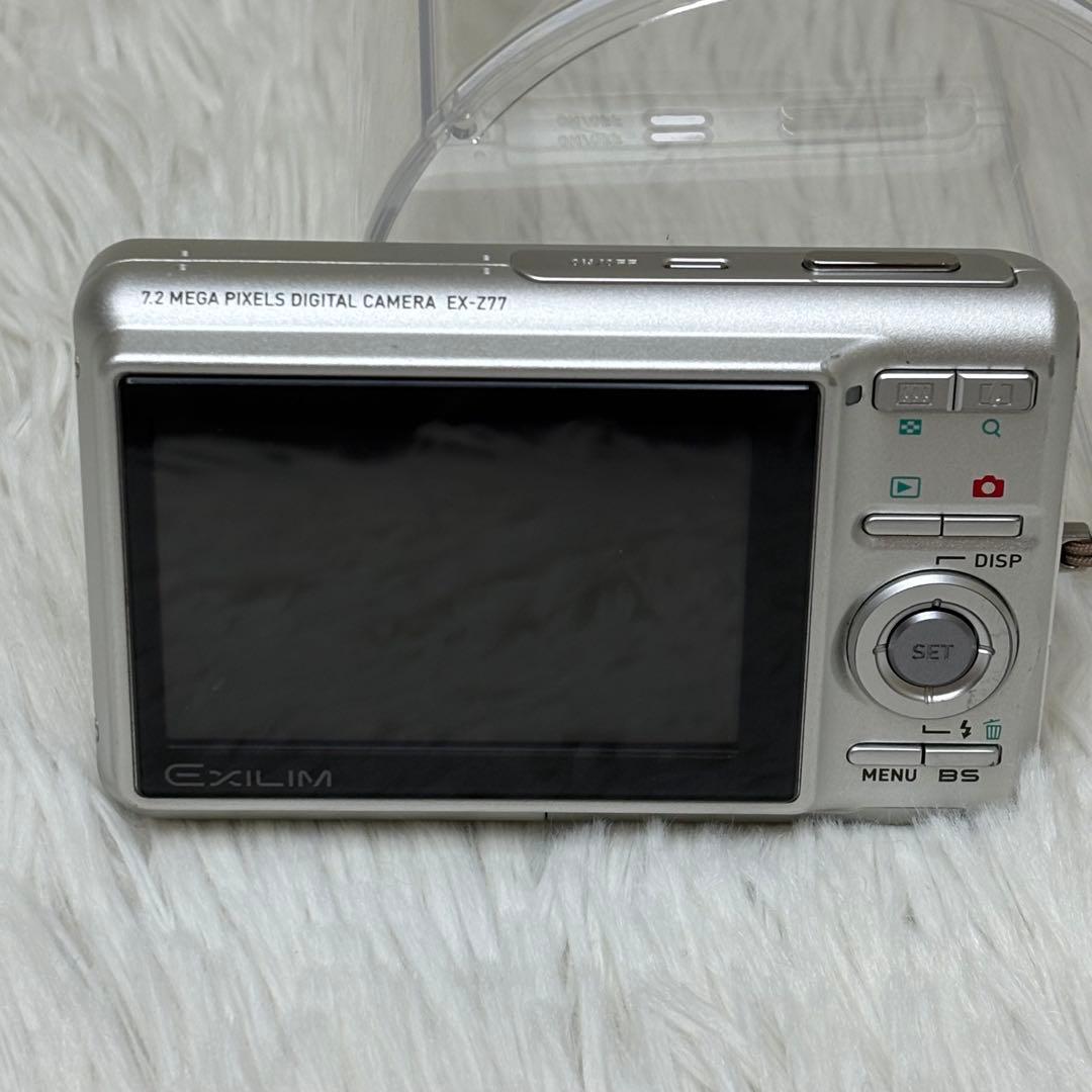CASIO カメラ　エクシリム　EX-Z77 充電器　シルバー コンデジ　動作品