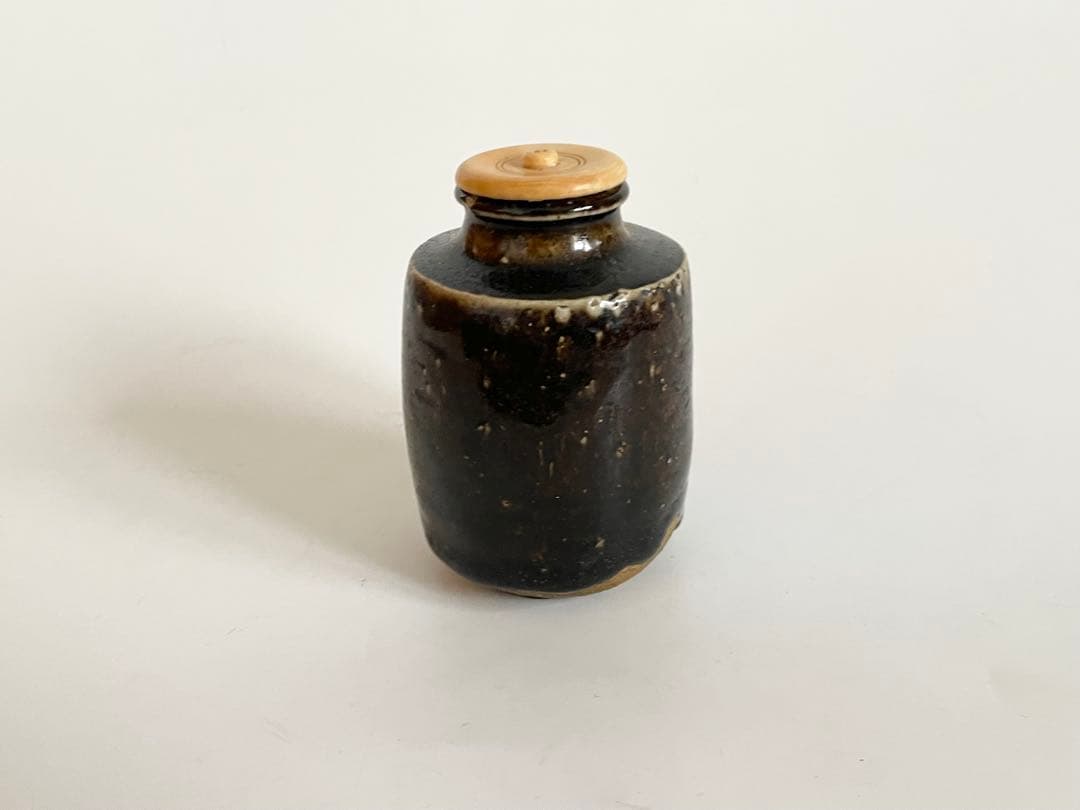 茶道具　肩衝茶入　箱付き　古瀬戸　高取　古陶磁　骨董　アンティーク