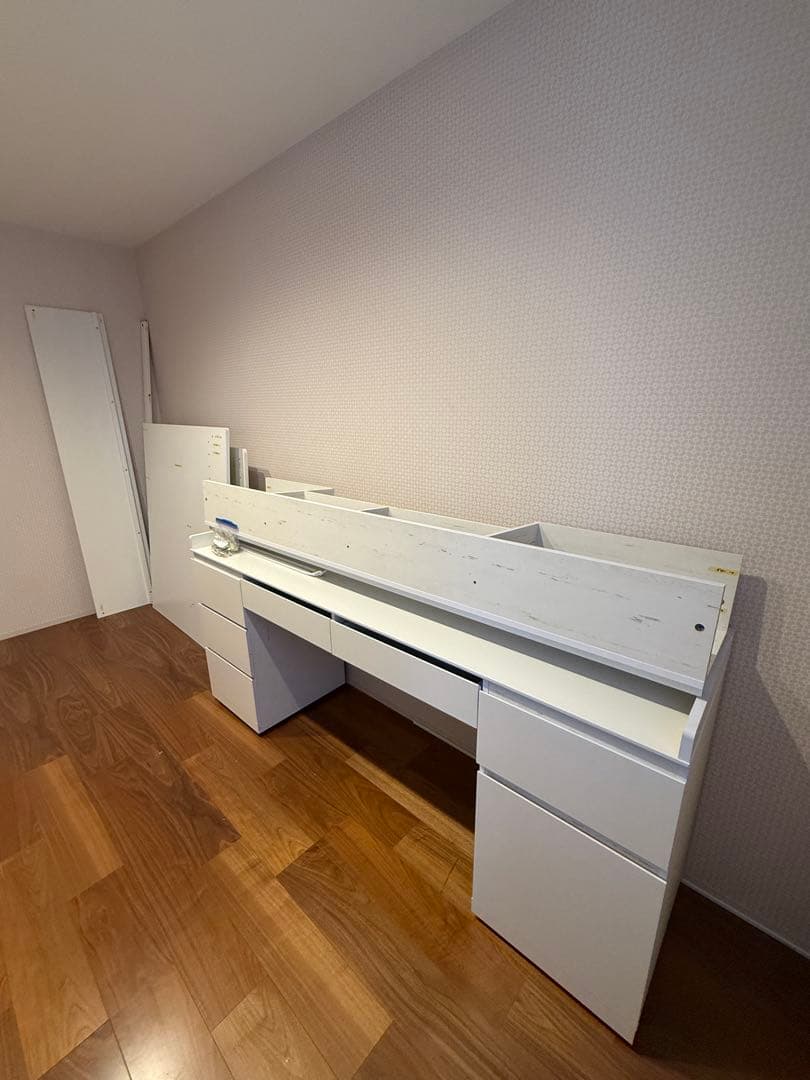 【綺麗め】木製ロフトベッド シングルサイズ 白　収納付　大阪引取★最終価格★