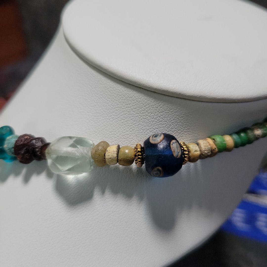 とんぼ玉アンティーク ビーズネックレス