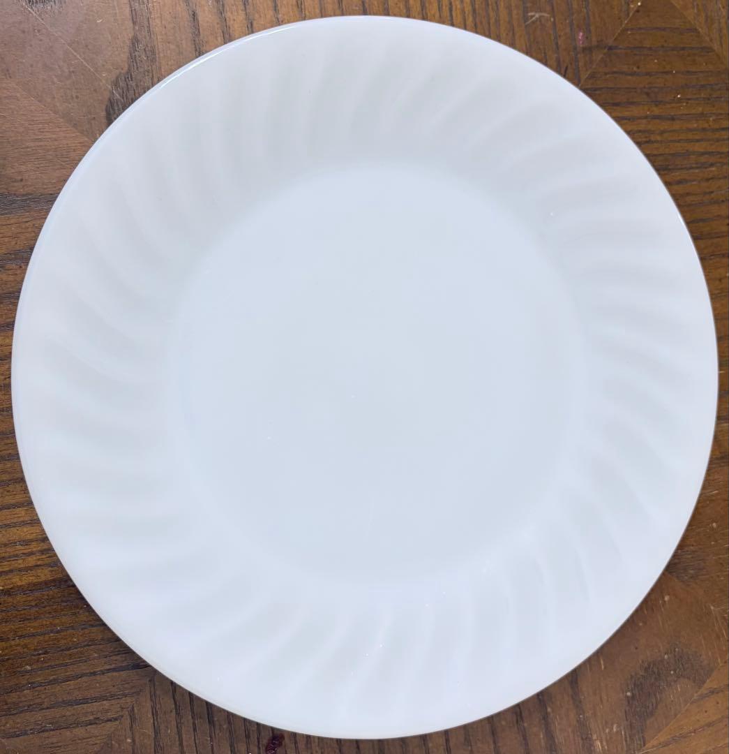 ファイヤーキング　ホワイトスワール　 ディナープレート　4枚セット