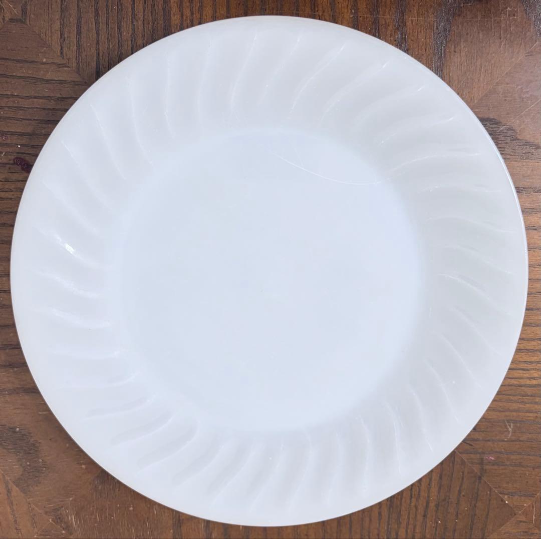 ファイヤーキング　ホワイトスワール　 ディナープレート　4枚セット